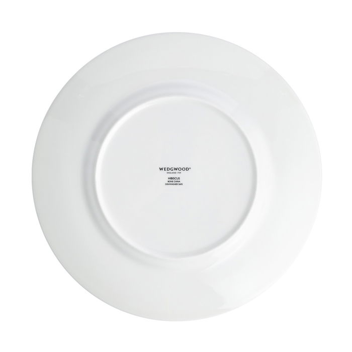 Wedgwood Plato de Postre Hibiscus 23 cm (4 Unidades) con Franjas de Oro de 22 Quilates Wedgwood Plato de Postre Hibiscus 23 cm (4 Unidades) con Franjas de Oro de 22 Quilates